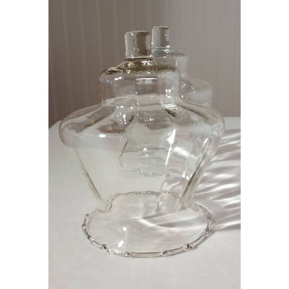 Set of two vintage tea light inserts, glass ruffled - Picture 5 of 7